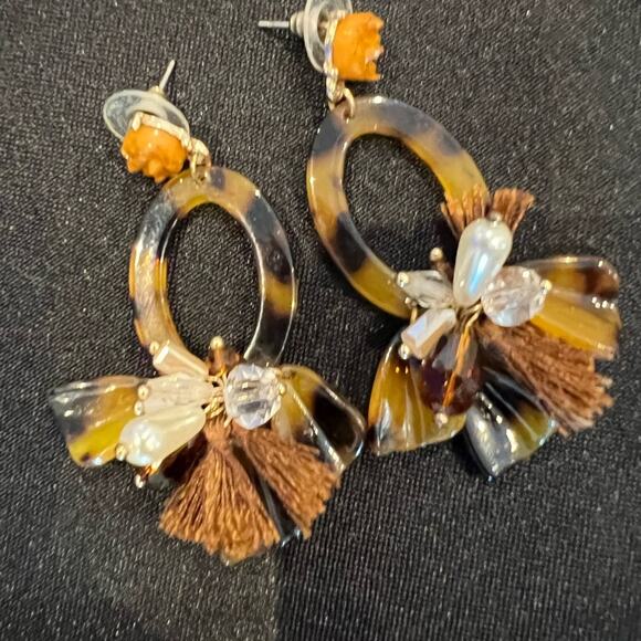 Fashion leopard tassel earring NWT - Picture 2 of 3